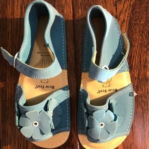 Bear Feet Girls Blue Leather Sandals Size 13